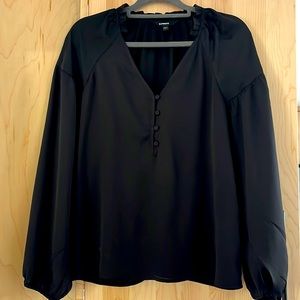Black, dressy Express blouse. Never worn- NWOT.